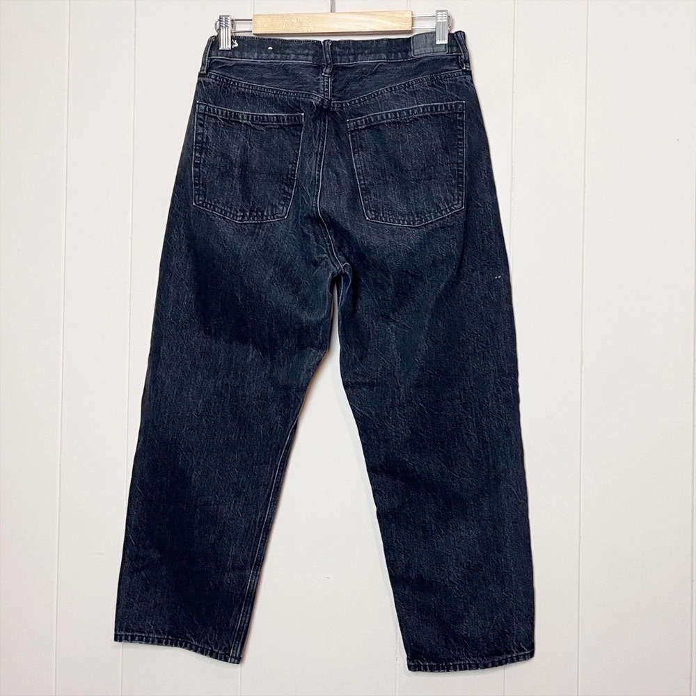 American Eagle 90s Boyfriend Jeans 8 X-SHORT Black High Waist Relaxed Petite - Picture 3 of 9